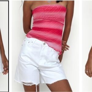 Princess Polly White High Waist Shorts